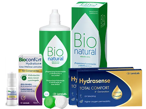 Lentillas Hydrasense Total Comfort + BioNatural + Bioconfort Hydration - Packs