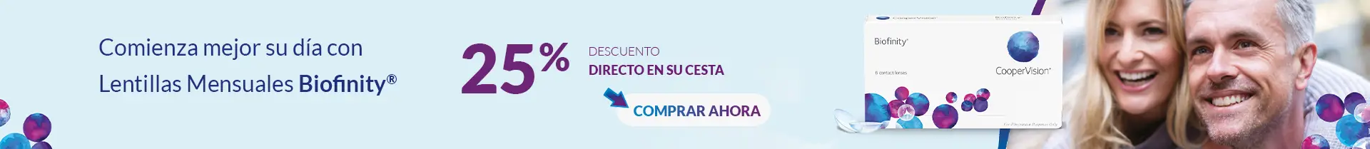 Lentillas Biofinity con 25% de descuento